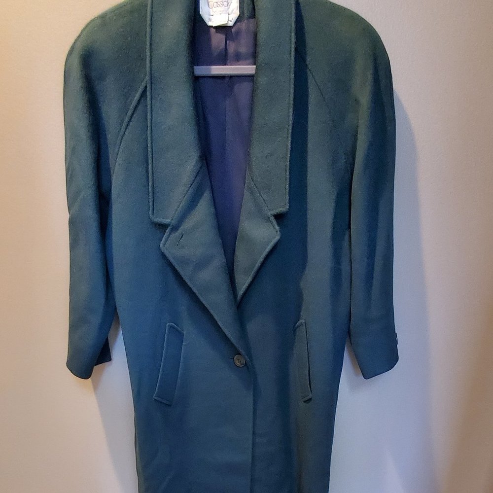 Vintage Cassidy Hunter Green 💯 Wool Coat